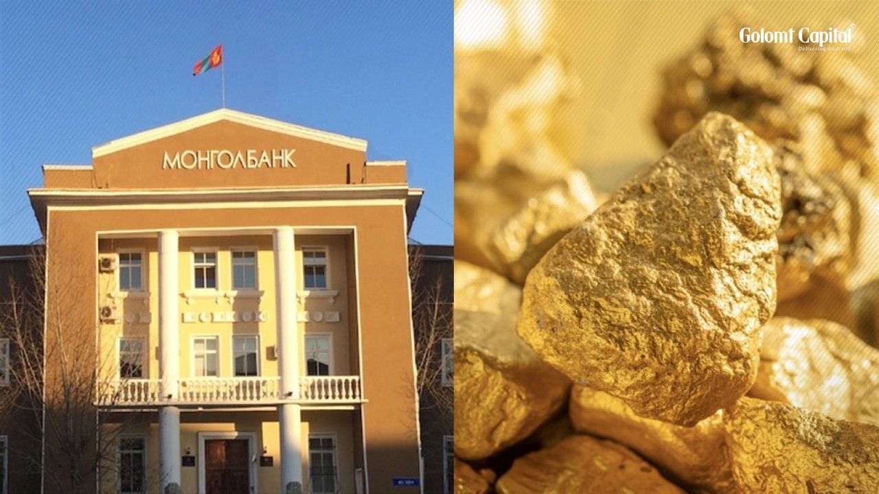 Монголбанк 2025 онд нийт 16.3 тонн алт худалдан авчээ.