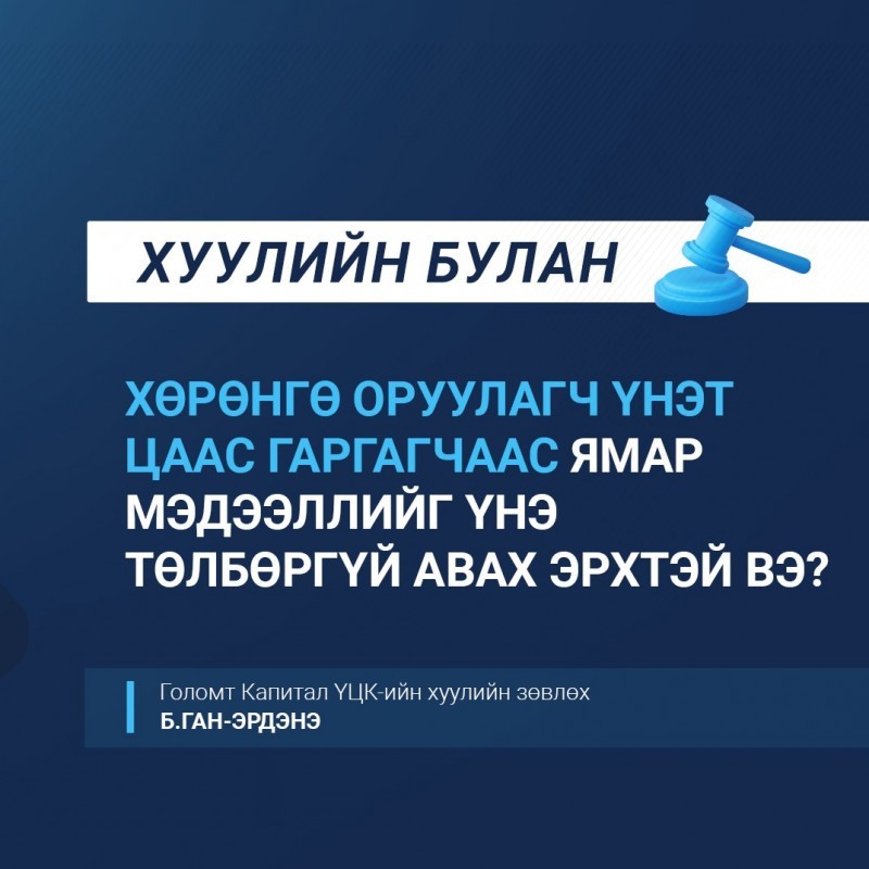 Хөрөнгө оруулагч үнэт цаас гаргагчаас ямар мэдээллийг үнэ төлбөргүй авах эрхтэй вэ?