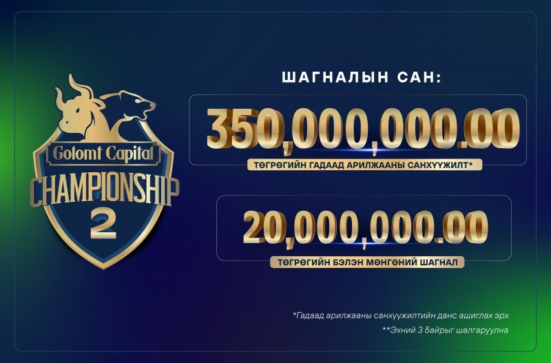 ”Gоlomt Capital Championship-2” гадаад арилжааны уралдааны бүртгэл эхэллээ